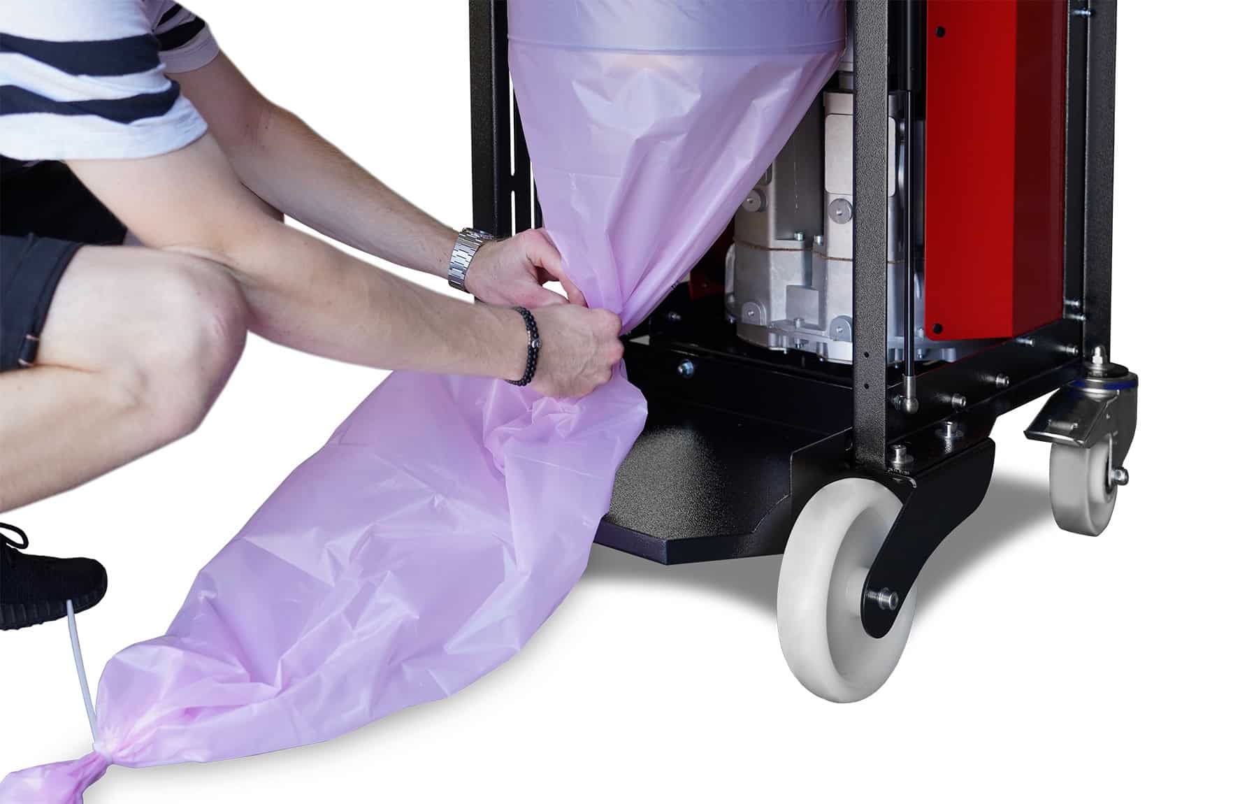 Verwendung Longopac Endlosbeutel bei EVOTEC Industriesauger