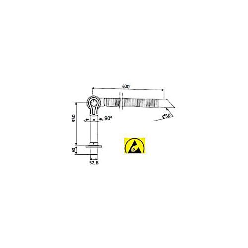 Flexible ESD extraction arm for table mounting.