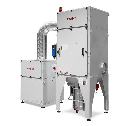 Industrial extraction system 400 volt: Capture and filter hazardous dusts. Dust class M, H13/H14 & activated carbon. As EX protection or ESD version.