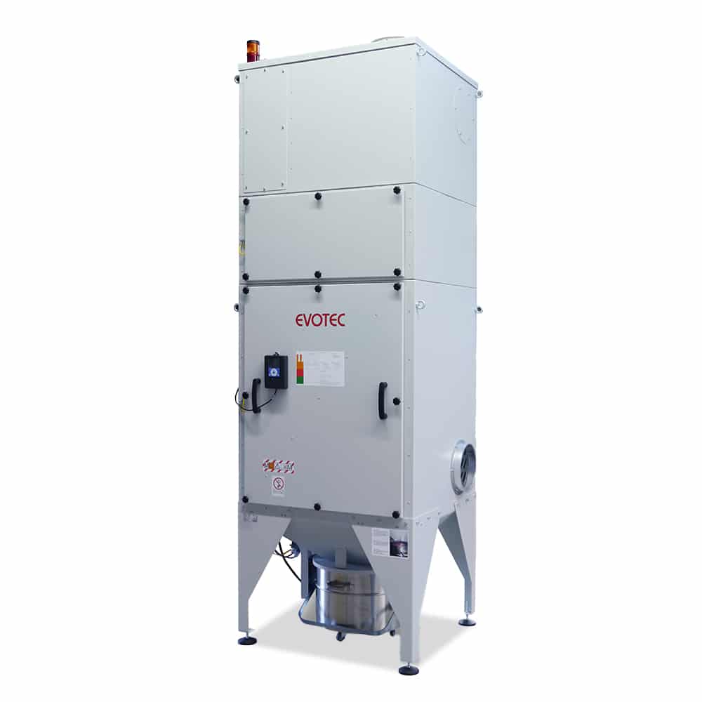 Industrial extraction system 400 volt: Capture and filter hazardous dusts. Dust class M, H13/H14 & activated carbon. As EX protection or ESD version.