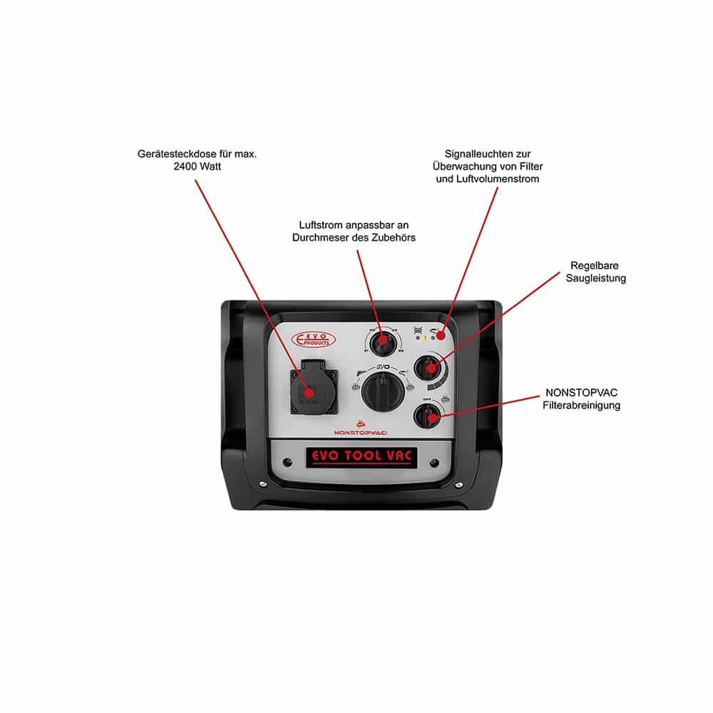 EVO Tool Vac control panel