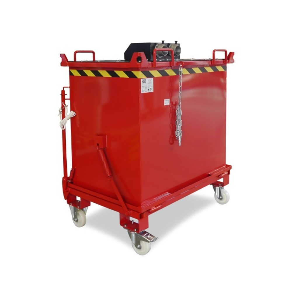 Hinged floor container for pre-separator 053-2020
