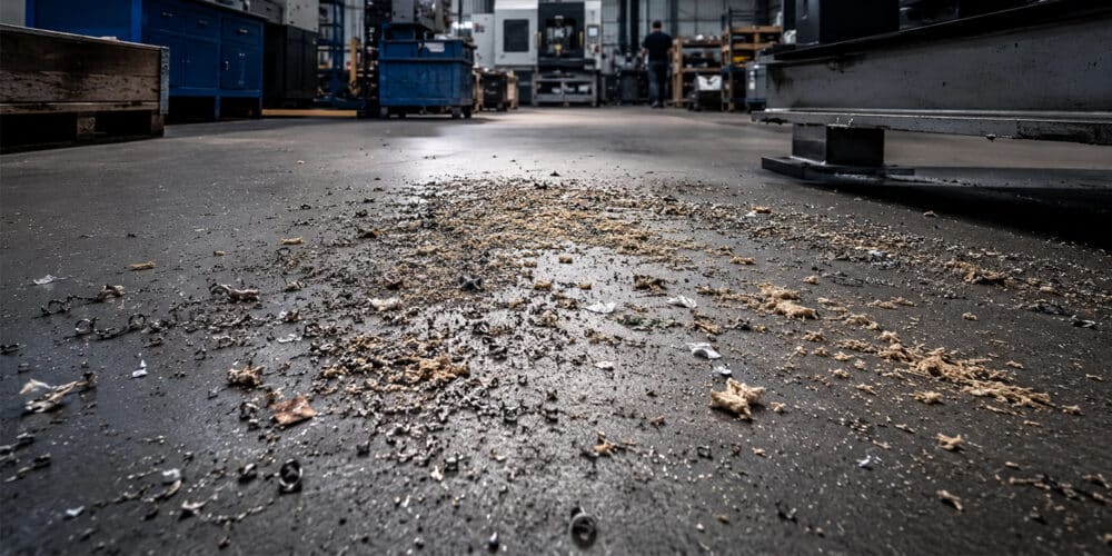 Grobe Produktionsrückstände und schwere Stäube absaugen
